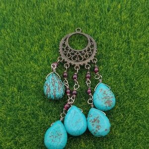 Stunning Turquoise Droplett Pendant P307‎